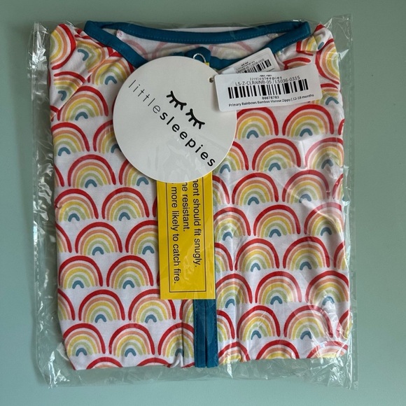 Little Sleepies Other - Little Sleepies primary rainbows zippy